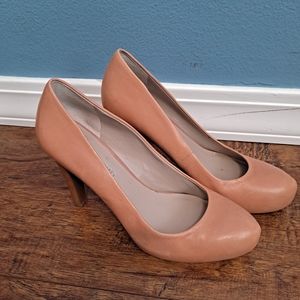 Franco Sarto peach leather 4" heels (8)
